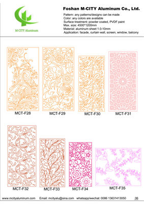 Prezzo buono Pannello di facciata in alluminio perforato con taglio laser CNC rivestito in polvere con colori RAL personalizzati per rivestimenti murali in linea