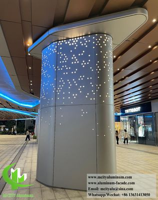 Prezzo buono Rivestimento per colonne in alluminio perforato verniciato a polvere con colori RAL personalizzabili per schermi metallici decorativi in linea