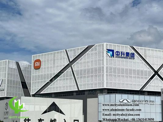 Prezzo buono Fassata di alluminio perforato personalizzabile con facile installazione e superficie rivestita in polvere in linea