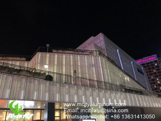 Prezzo buono Pannello di alluminio perforato rivestito in polvere con colori RAL personalizzati e punzonatura della torretta CNC per rivestimento delle facciate in linea