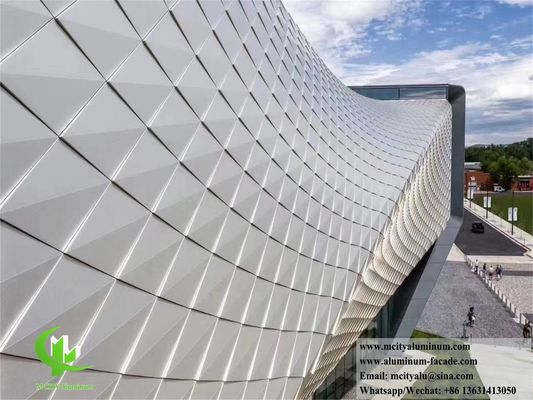 Prezzo buono Taglio CNC personalizzato pannello di rivestimento in alluminio 3D con disegno perforato rivestito in polvere per la decorazione delle facciate in linea