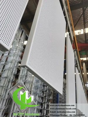 Prezzo buono Schermo di metallo architettonico con rivestimento PVDF a perforazione in linea