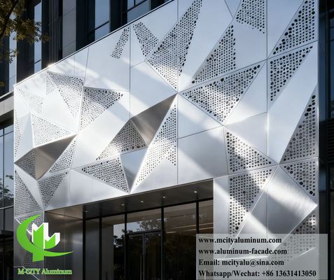 Prezzo buono Pannello facciata in alluminio perforato CNC su misura con rivestimento PVDF 3003 per sistema di rivestimento murale in linea