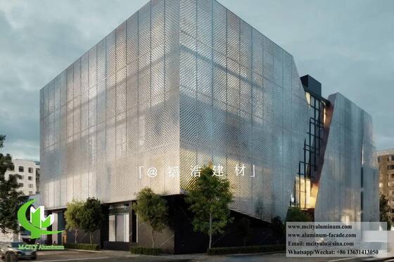 Prezzo buono Rivestimento per facciata architettonica esterna in alluminio perforato in linea
