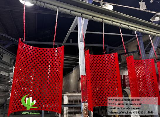 Prezzo buono Dimensioni personalizzate pannelli di alluminio perforati curvi con finitura rivestita in polvere in lega di alluminio 3003 per decorazioni di facciate e soffitti in linea
