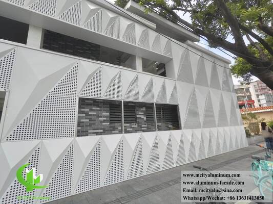 Prezzo buono Pannello di rivestimento di facciata in alluminio solido perforato tridimensionale su misura in linea