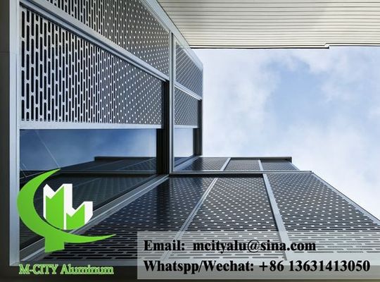 Prezzo buono Lamiera di alluminio verniciata a polvere con fori e motivi tagliati al laser in colori RAL personalizzati per rivestimenti edilizi in linea