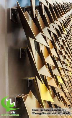 Prezzo buono Pannello di rivestimento in alluminio verniciato a polvere color oro con design personalizzabile per facciate di edifici in linea