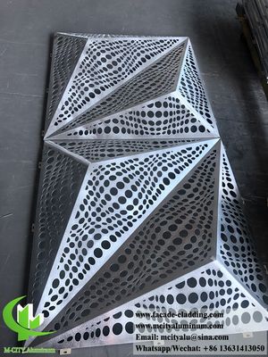 Prezzo buono Pannello di facciata in alluminio perforato verniciato a polvere 1200x2400mm tagliato al laser CNC per decorazione murale in linea