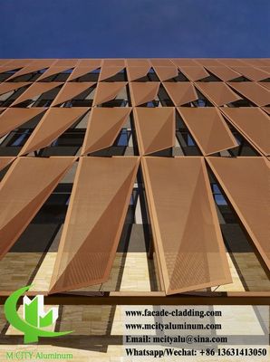 Prezzo buono pannello per la facciata con rivestimento in lamiera di alluminio perforata spessore 3 mm, 1m x 2m ripiegato in linea