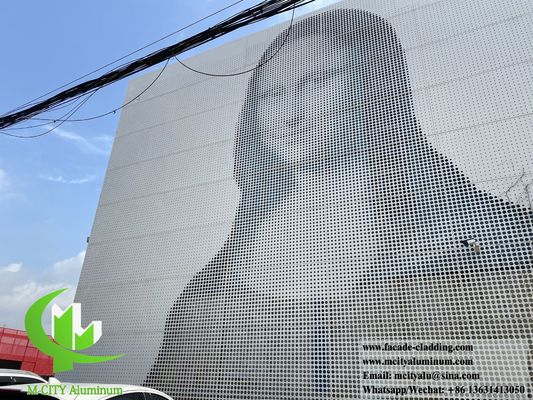 Prezzo buono Pannello di facciata in alluminio perforato con rivestimento PVDF, spessore 3 mm e garanzia di 15 anni in linea