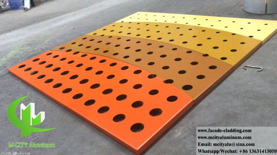 Prezzo buono Pannello di facciata in alluminio perforato rivestito in PVDF con colori RAL personalizzabili e punzonatura a torretta CNC in linea