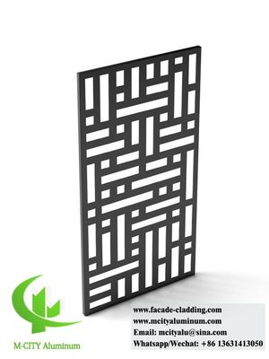 Prezzo buono Pannello decorativo per facciate in alluminio verniciato a polvere, tagliato al laser, spessore 5 mm, per la privacy in linea